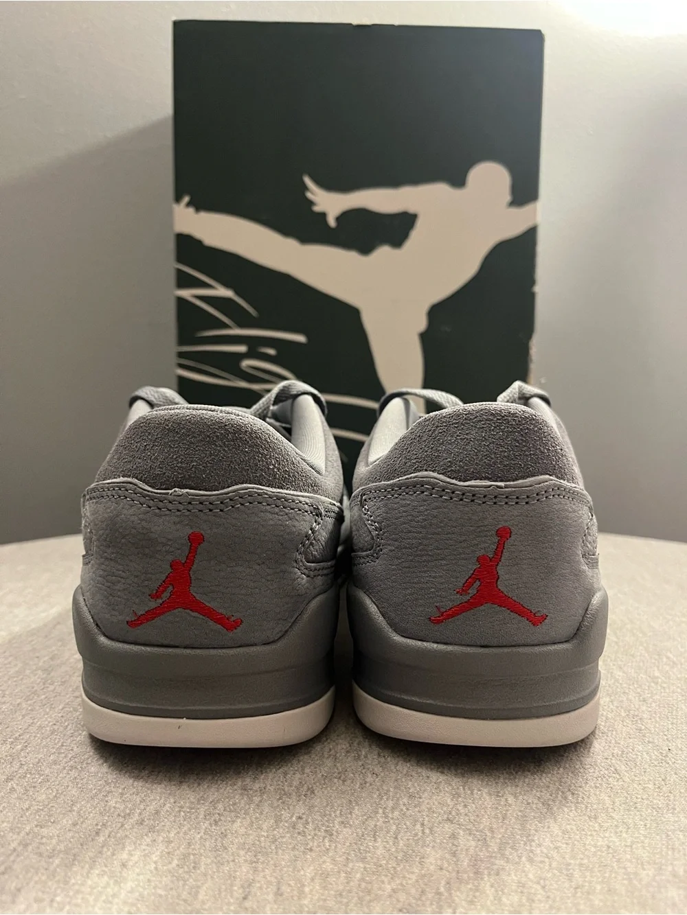 Nike Jordan Flight Court Cool Grey Varsity Red Men's Shoe Size 11 HF3255-007